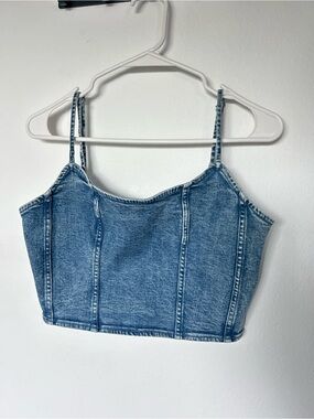 American Eagle Outfitters Denim Crop Cami - medium NWT!